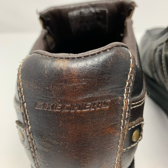 SKECHERS MENS SHAPE UPS “STRIDER” LEATHER LOAFERS main image 10